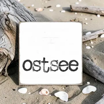 Ostsee, Maritimer Holzblock, Mini Holzschild mit Spruch