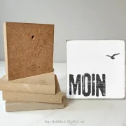 Beispiel Holzblock mit Spruch, maritim