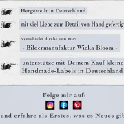 Hergestellt in Deutschland vom handmade label Bildermanufaktur Wieka Bloom
