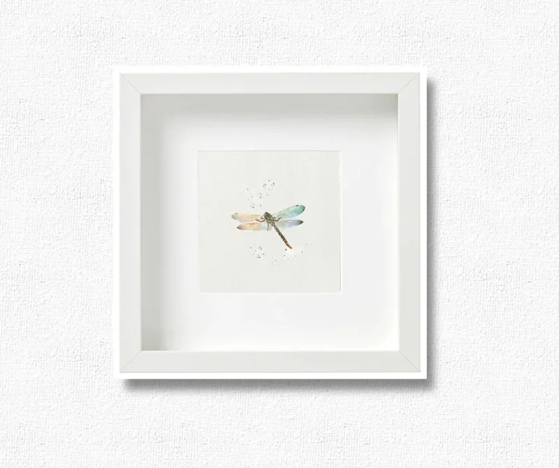 LIEBELLE in Pastell - Aquarell Miniatur Kunstdruck auf Büttenpapier