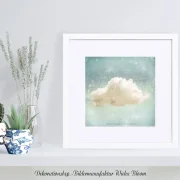 Wolkenzauber, Wandbild im Shabby Chic, Landhausstil, Vintage Style als Kunstdruck Poster