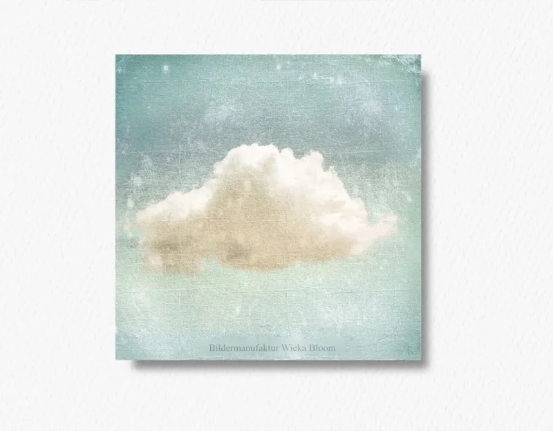 Wolkenzauber, Wandbild im Shabby Chic, Landhausstil, Vintage Style als Leinwandbild