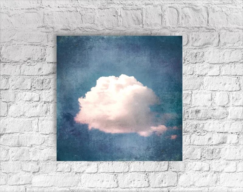 Wolkenzauber, Wandbild im Vintage Style, Shabby-Chic, Landhausstil als Leinwandbild