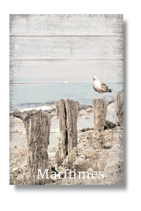 Maritime Wandkunst auf Holz, Leinwand, Kunstdruck
